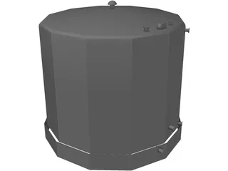 500 BBL Fiberglass Fluid Storage Tank 3D Model