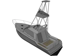 Deep Sea Fishing Boat 3D Model