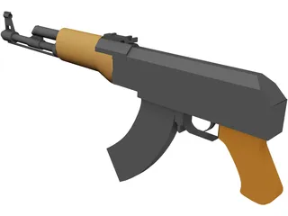 AK-47 Assault Rifle 3D Model