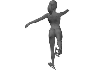 Figure Skater 3D Model