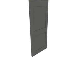 Door Single 2 Panel 3D Model