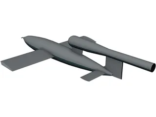 V-1 Buzz Bomb 3D Model