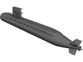 Australian Collins Class Submarine 3D Model