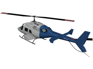 Bell 222 3D Model