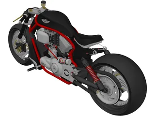 Harley-Davidson Power Bobber 3D Model