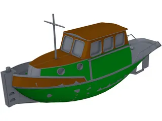 Tug Boat Sleepbootje 3D Model