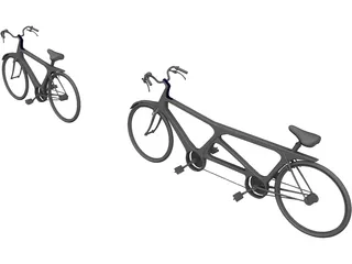 Modern Single and Tandem Bicycles 3D Model