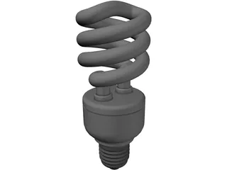 CFL Light Bulb 3D Model