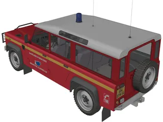 Land Rover Defender 110 Fire 3D Model