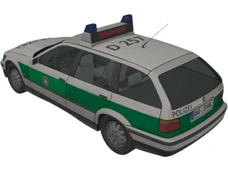 BMW 318i Combi Polizei 3D Model