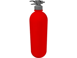 Gun Cap on Bottle 3D Model