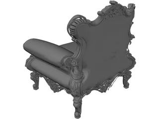 Armchair Continental 3D Model