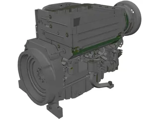 Engine Deutz Turbo Diesel (2011) 3D Model