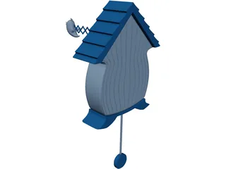 Plastic Cuckoo Clock 3D Model