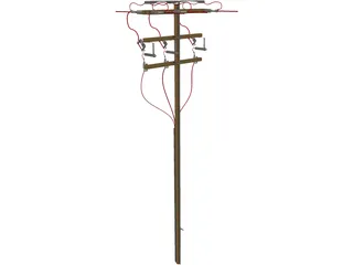 Electrical Pole 3D Model