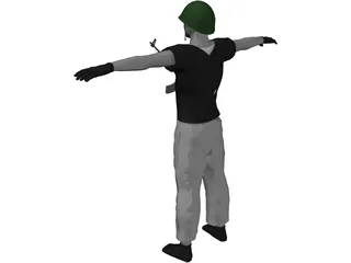 Soldier Albanian 3D Model