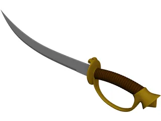 Pirate Sword 3D Model