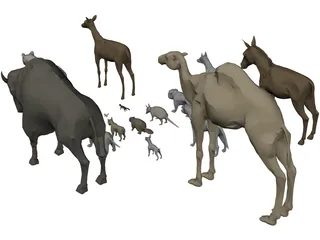 Animals Collection 3D Model