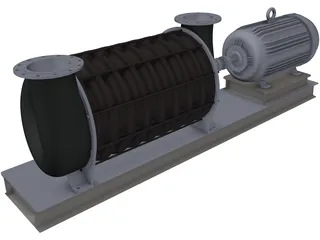 HSI Centrifugal Blower 3D Model