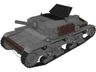 Semovente 75mm 3D Model