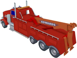 Peterbilt Tri-Axle Wrecker 3D Model