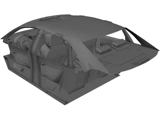 Interior Audi RS4 (2006) 3D Model