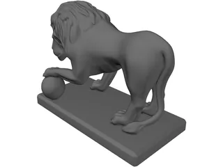 Lion Sculpture 3D Model