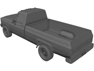 Chevrolet K20 Pickup (1987) 3D Model