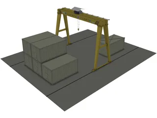 Port Crane 3D Model