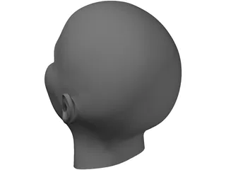 Baby Head 3D Model