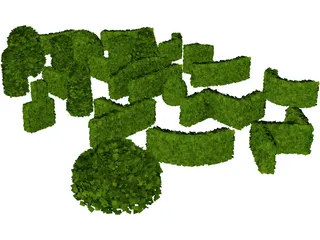 Hedge Plant Collection 3D Model