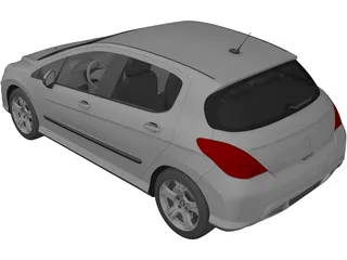 Peugeot 308 (2008) 3D Model