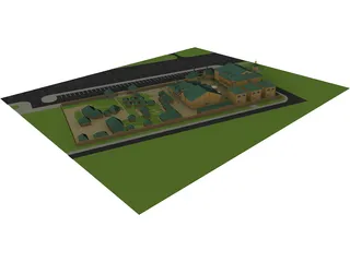 Pilgrimage Complex with Chapel 3D Model