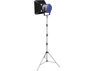 Studio Light with Stand 3D Model