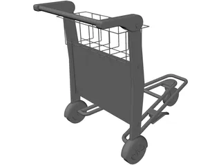 Airport Trolley 3D Model