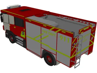 Scania Fire Truck 3D Model