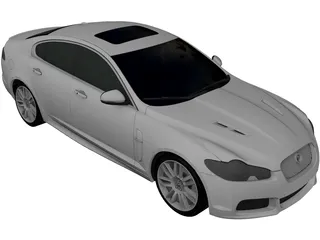 Jaguar XFR (2009) 3D Model