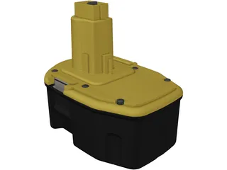 DeWALT 14.4v Battery 3D Model