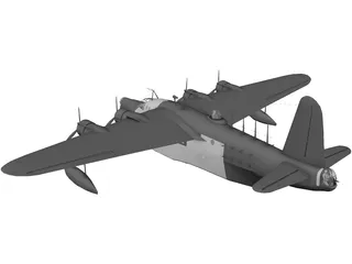 Sunderland Mk III Flying Boat 3D Model