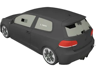 Volkswagen Golf VI GTR 3D Model