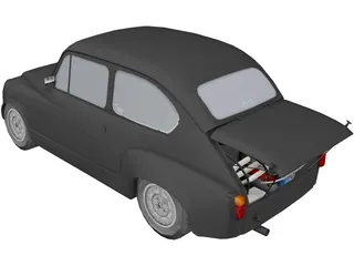 Fiat Abarth 1000TC 3D Model