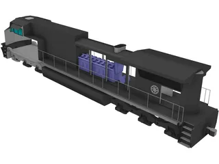 GE Dash 9-CW44 Locomotive 3D Model