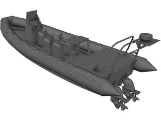 Rigid Inflatable Boat 3D Model