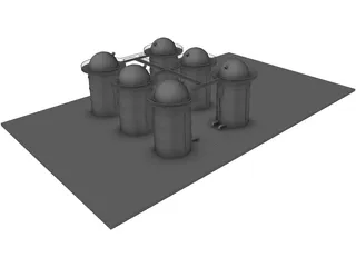 Silos Complex 3D Model