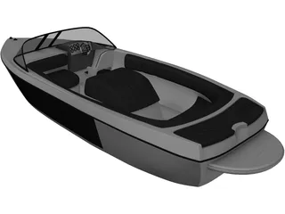 Fast Tender Boat 3D Model