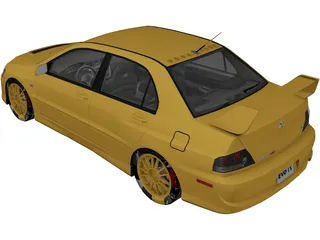 Mitsubishi Lancer Evolution IX MR (2005) 3D Model