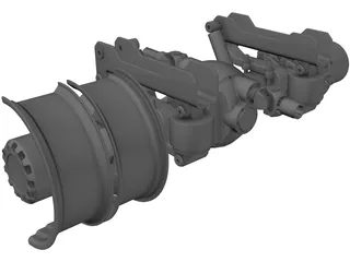 Truck Axle 3D Model