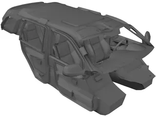 Jeep Grand Cherokee SRT 8 Interior (2008) 3D Model