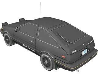 Toyota Corolla GT-S AE86 (1983) 3D Model