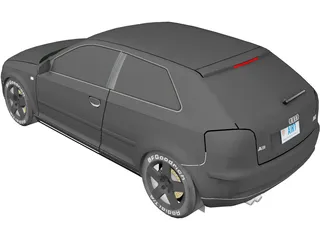 Audi A3 3.2 Quattro (2005) 3D Model